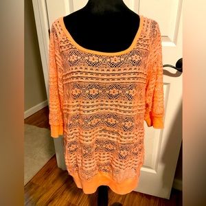 Eyelash Women’s Orange Spring Sweater